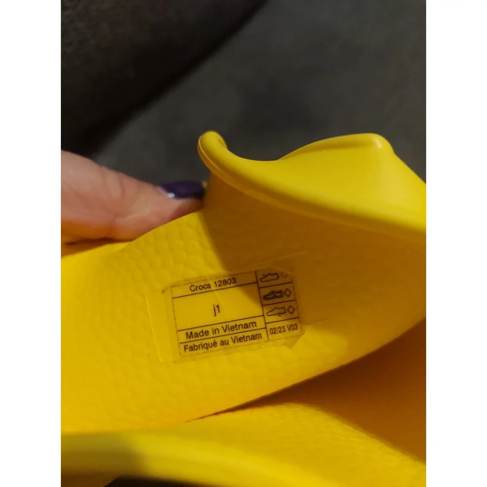 Crocs Kids TODDLERS Unisex YELLOW Handle It Rain Boots J1 Shoes Waterproof